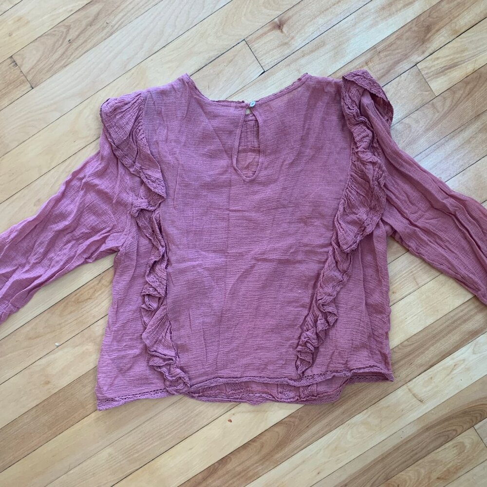 Free People Pink Blouse Size S - Picture 3 of 3